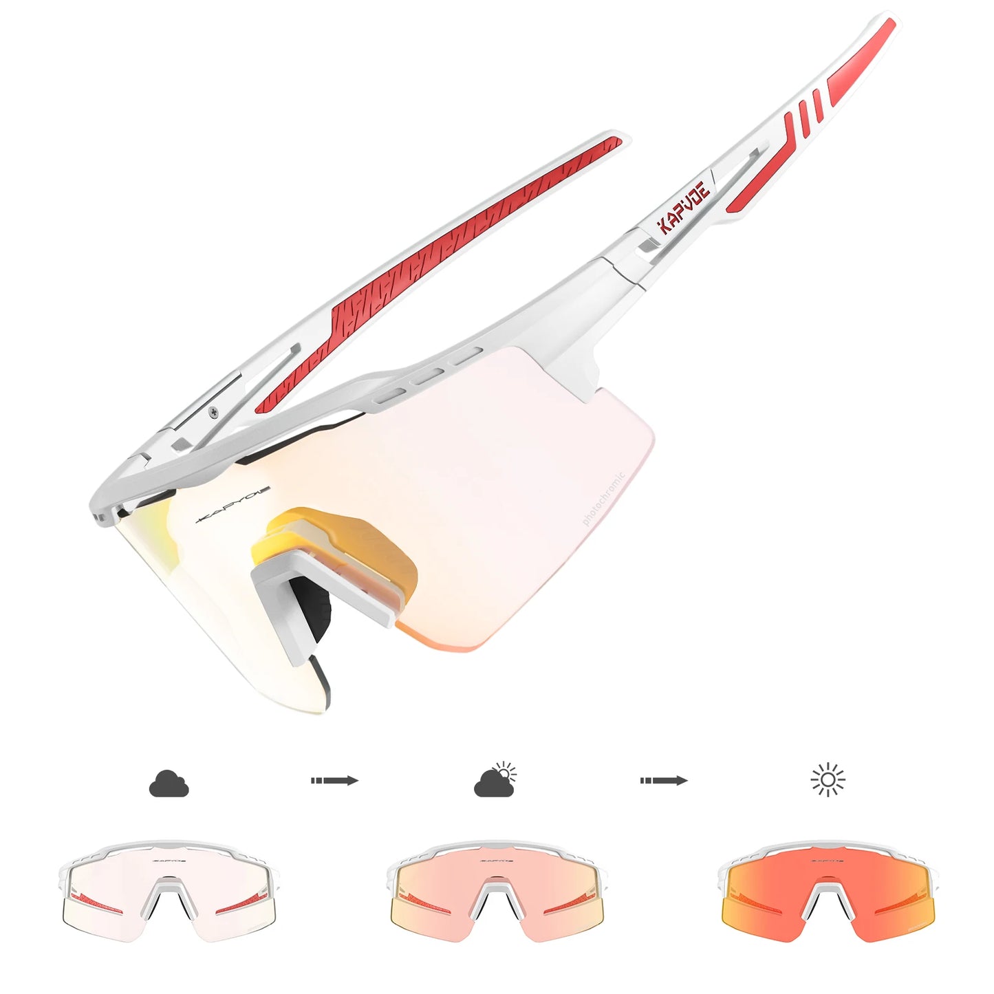 Lentes de sol fotocromáticos UV 400 para actividades al aire libre.