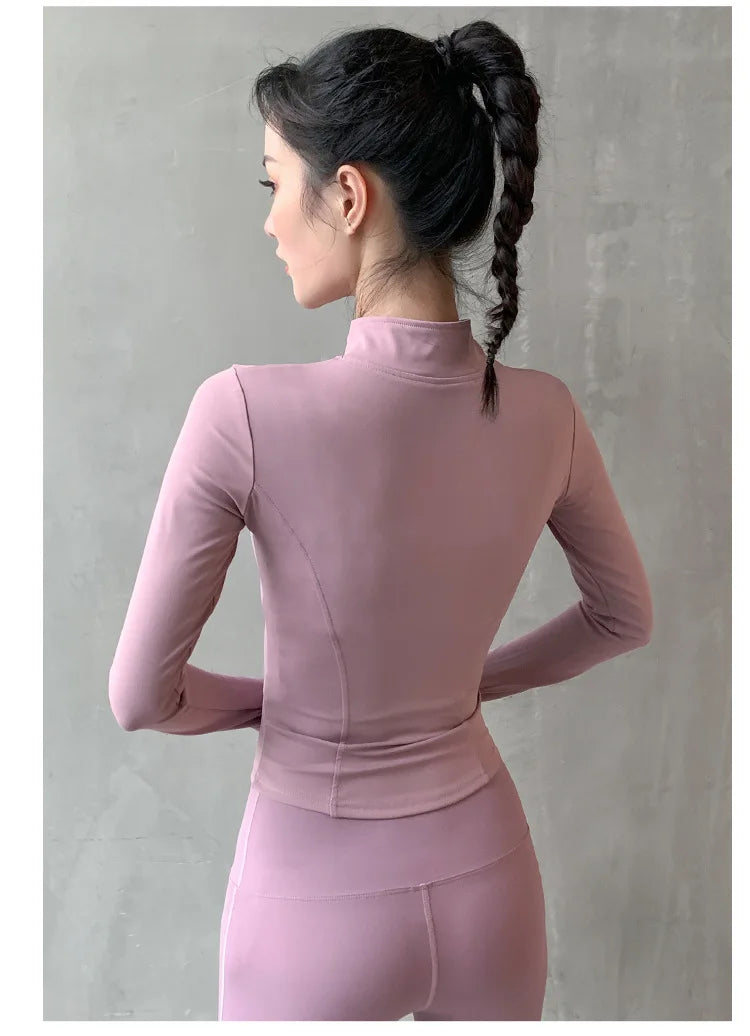 Chaqueta deportiva con cierre para mujer