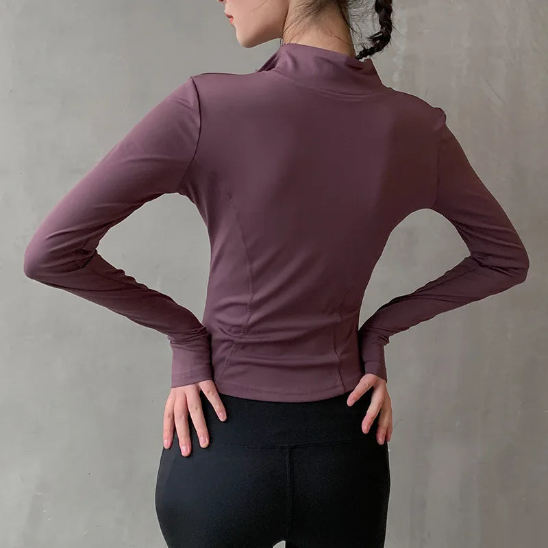 Chaqueta deportiva con cierre para mujer