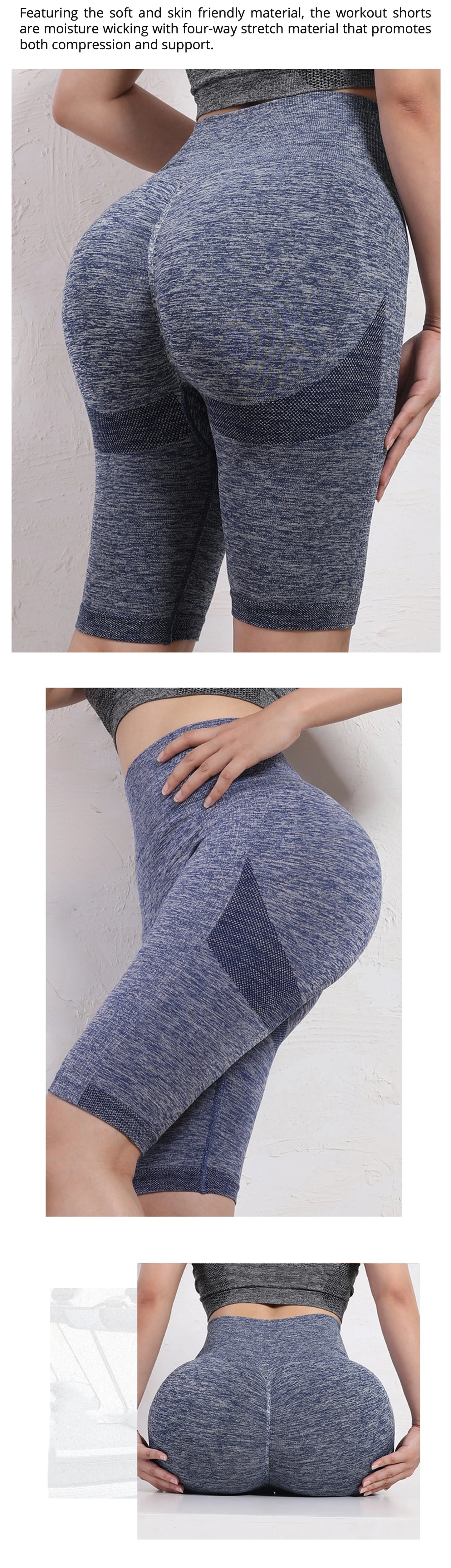 Pantalones cortos de yoga elásticos para mujer
