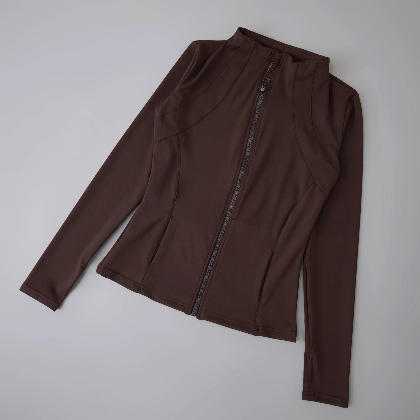 Chaqueta de cuello redondo de alta elasticidad