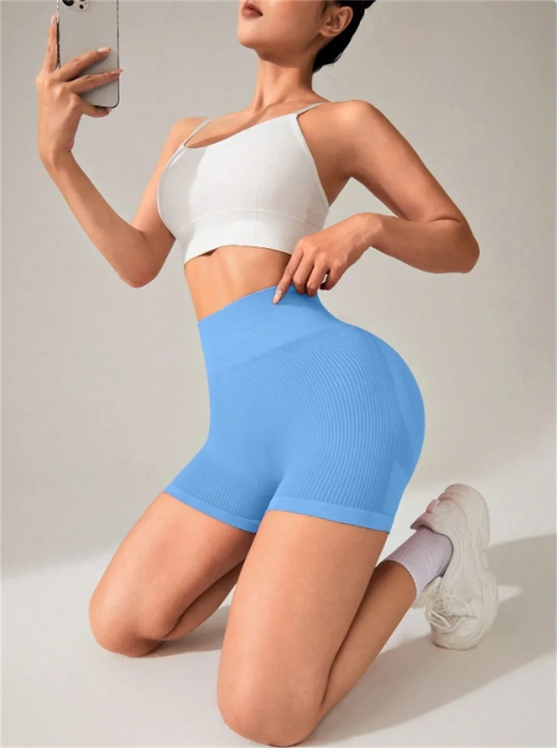 Leggins cortos de yoga para mujer ajustado y levantamiento de cadera