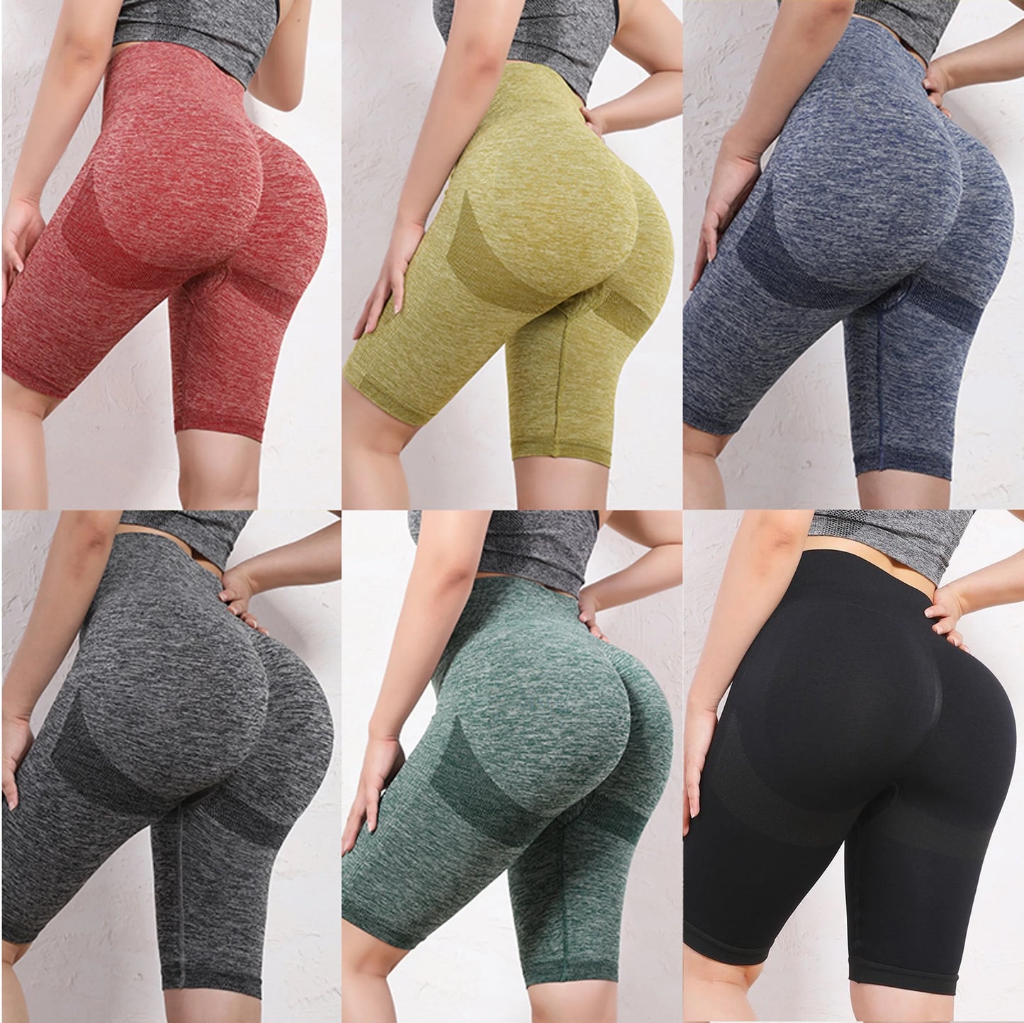 Pantalones cortos de yoga elásticos para mujer