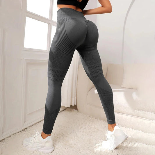 Leggings deportivos de cintura alta para mujer, sin costuras