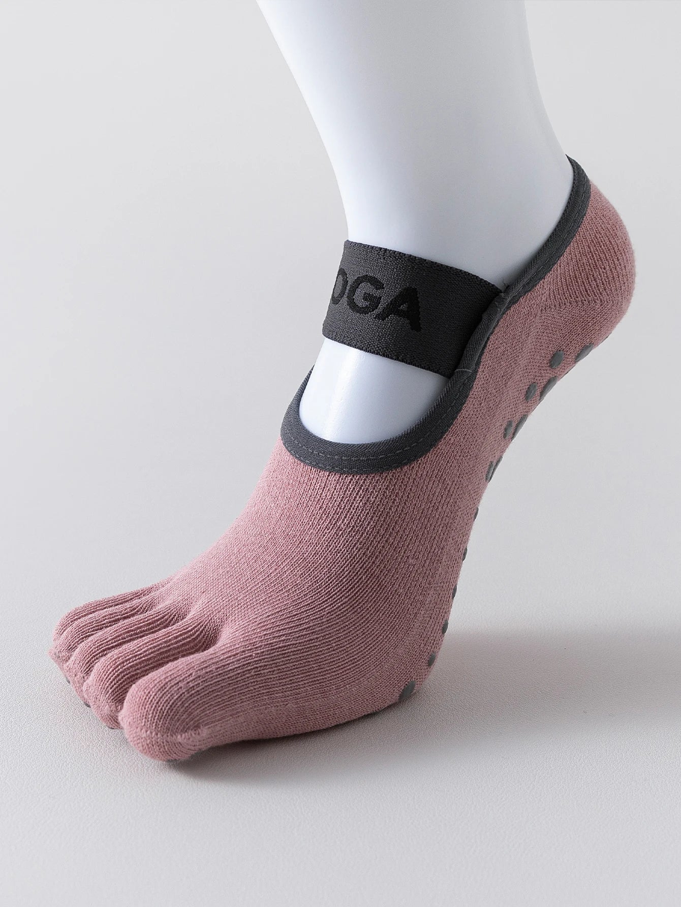 1 par de calcetines de cinco dedos para mujer, calcetines de yoga antideslizantes profesionales