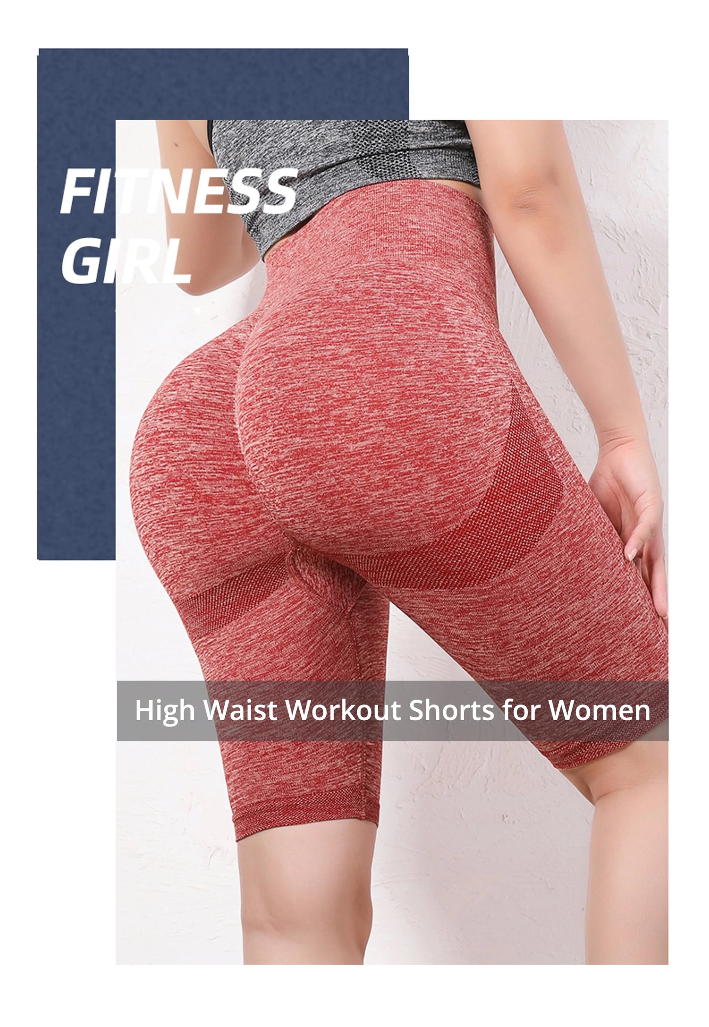 Pantalones cortos de yoga elásticos para mujer