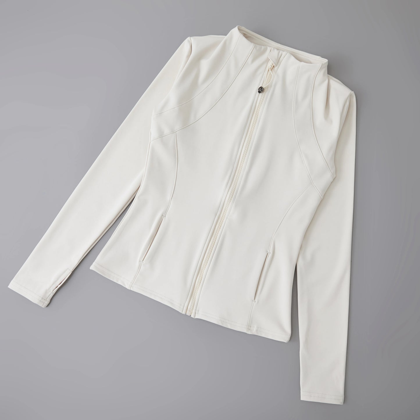 Chaqueta de cuello redondo de alta elasticidad