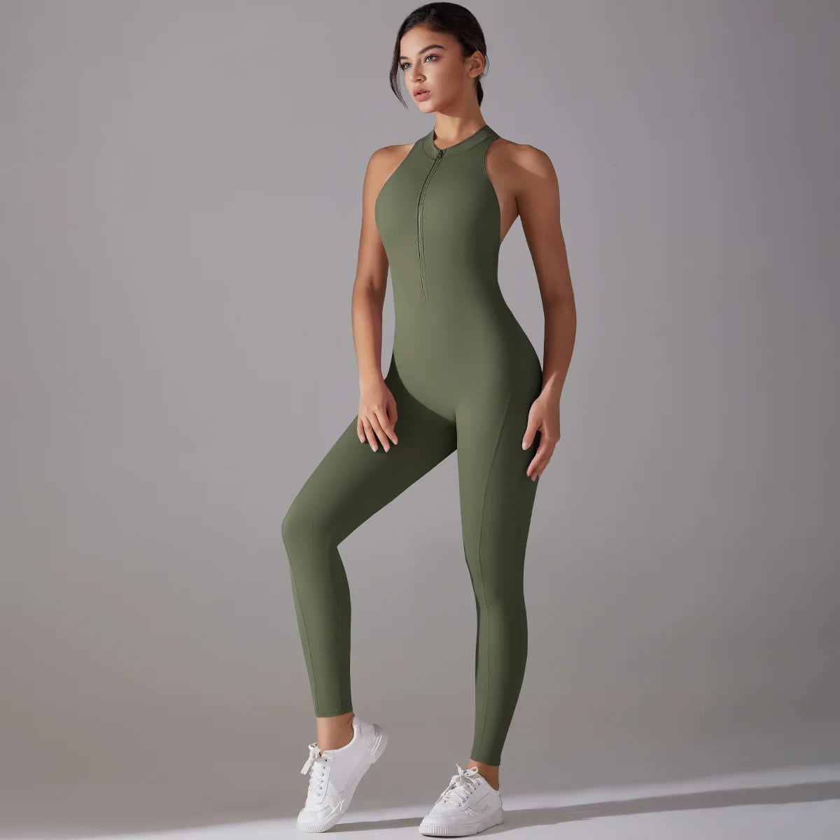 Bodysuits de yoga sin espalda para mujer
