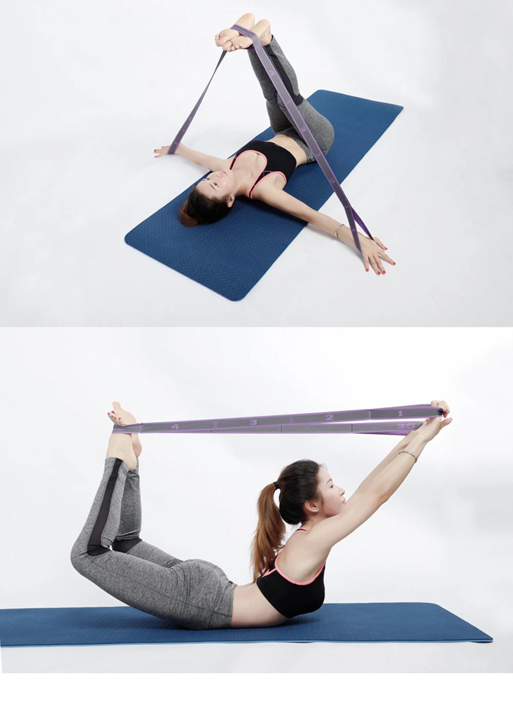 Bandas elásticas de resistencia para yoga