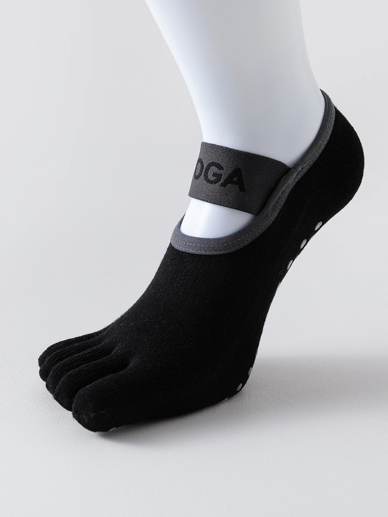 1 par de calcetines de cinco dedos para mujer, calcetines de yoga antideslizantes profesionales