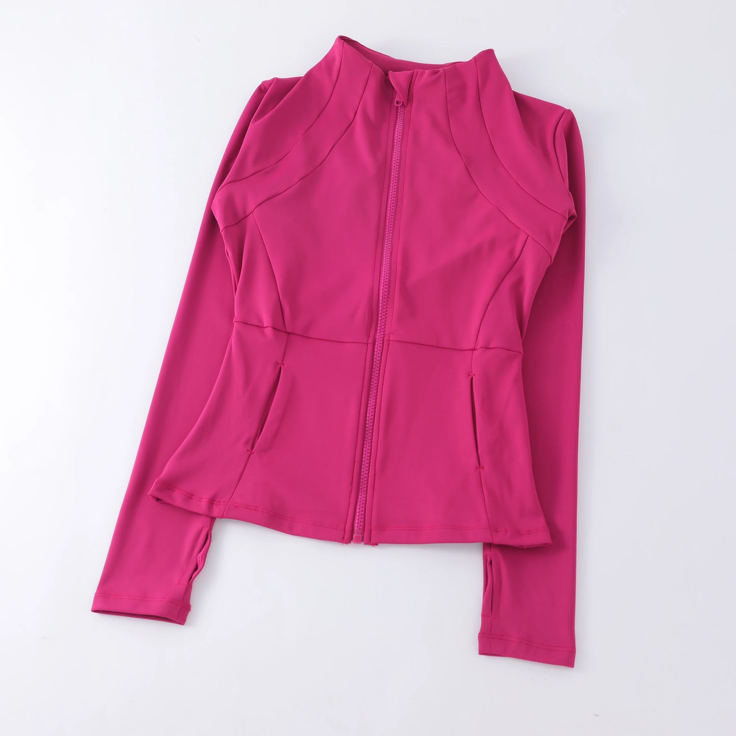 Chaqueta de cuello redondo de alta elasticidad