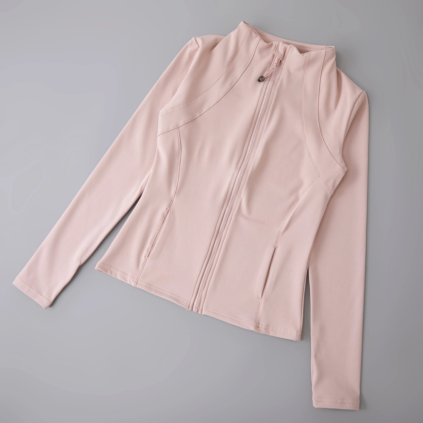 Chaqueta de cuello redondo de alta elasticidad