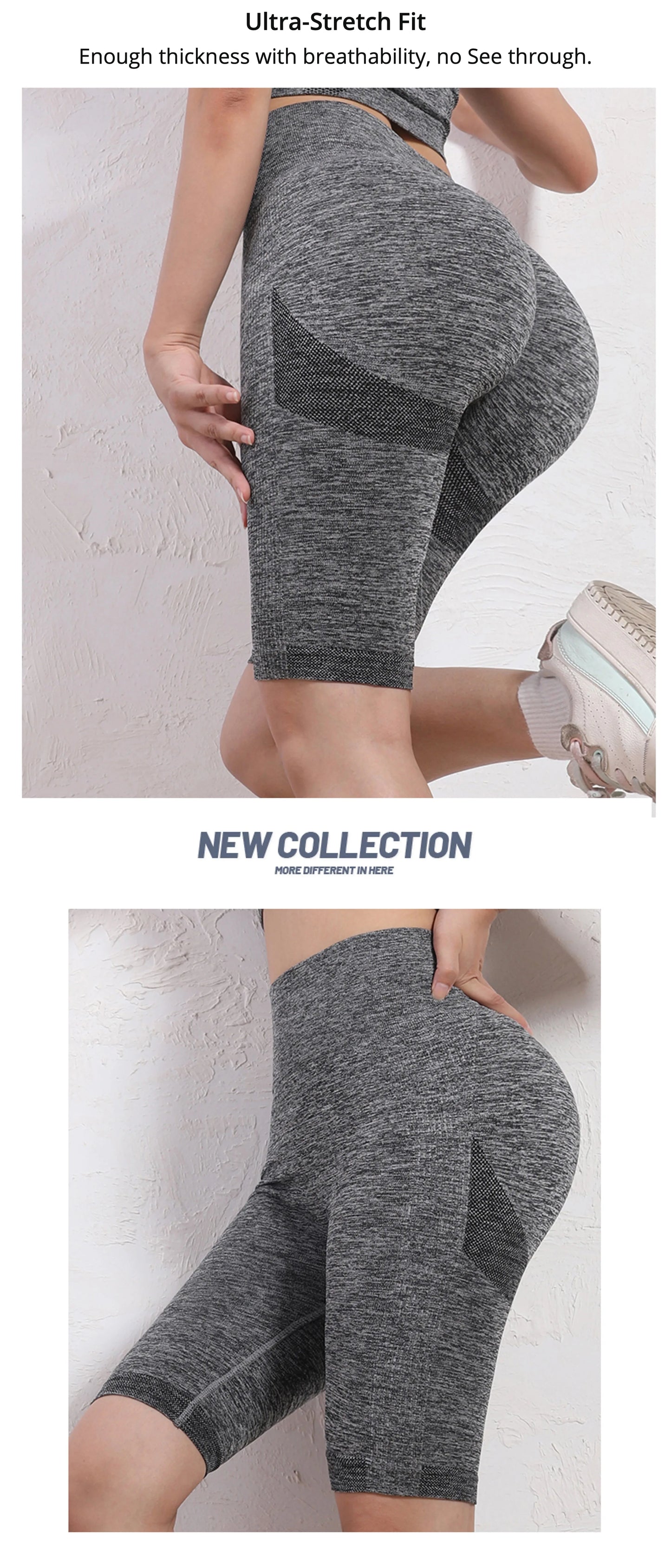 Pantalones cortos de yoga elásticos para mujer