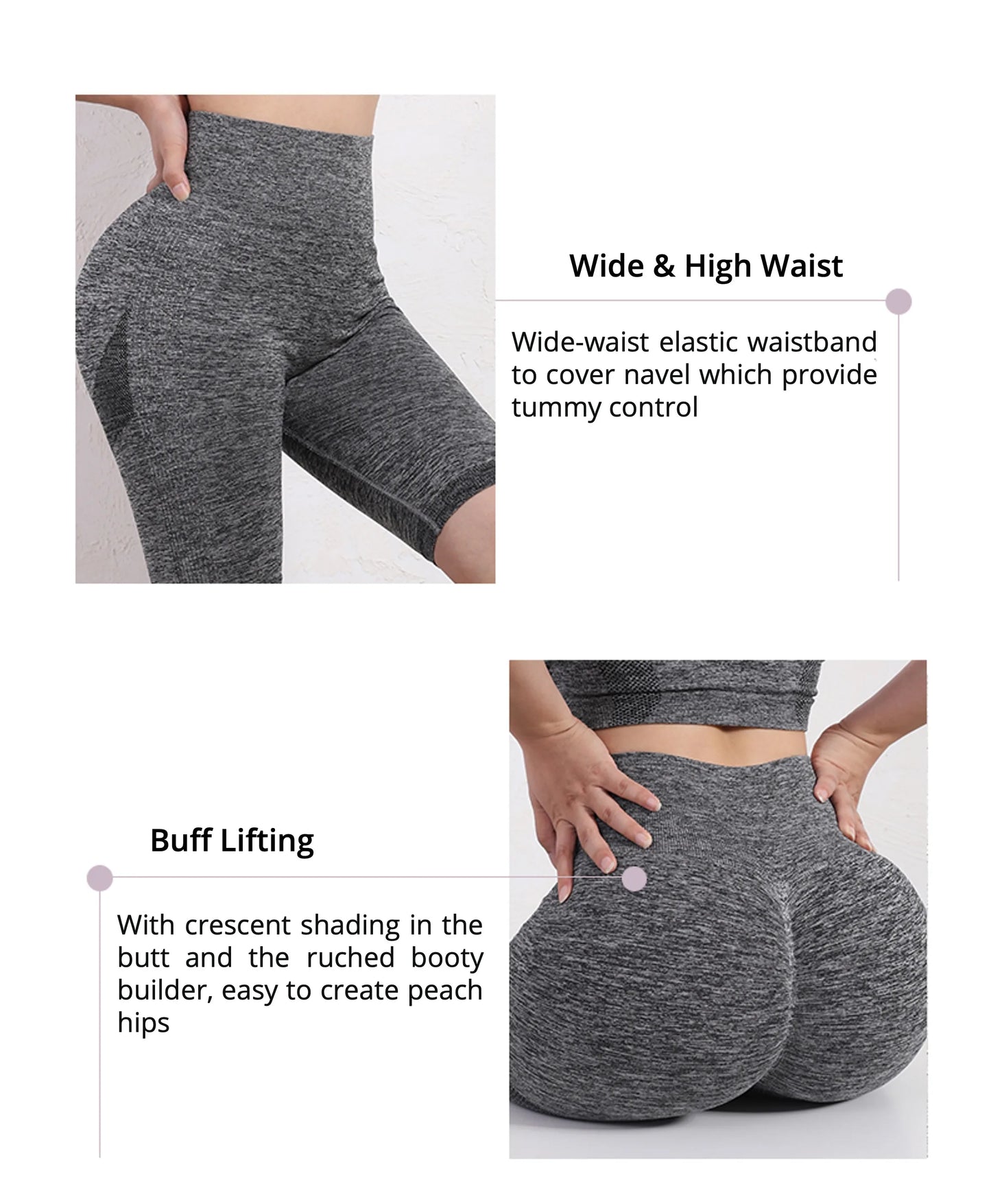 Pantalones cortos de yoga elásticos para mujer