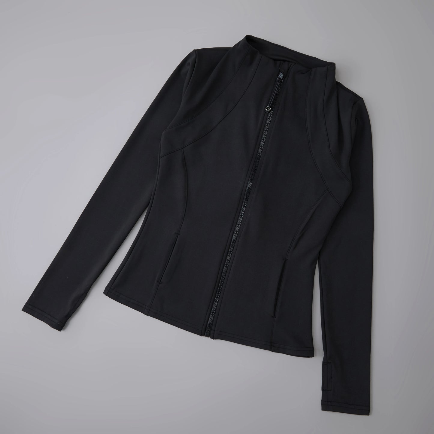 Chaqueta de cuello redondo de alta elasticidad