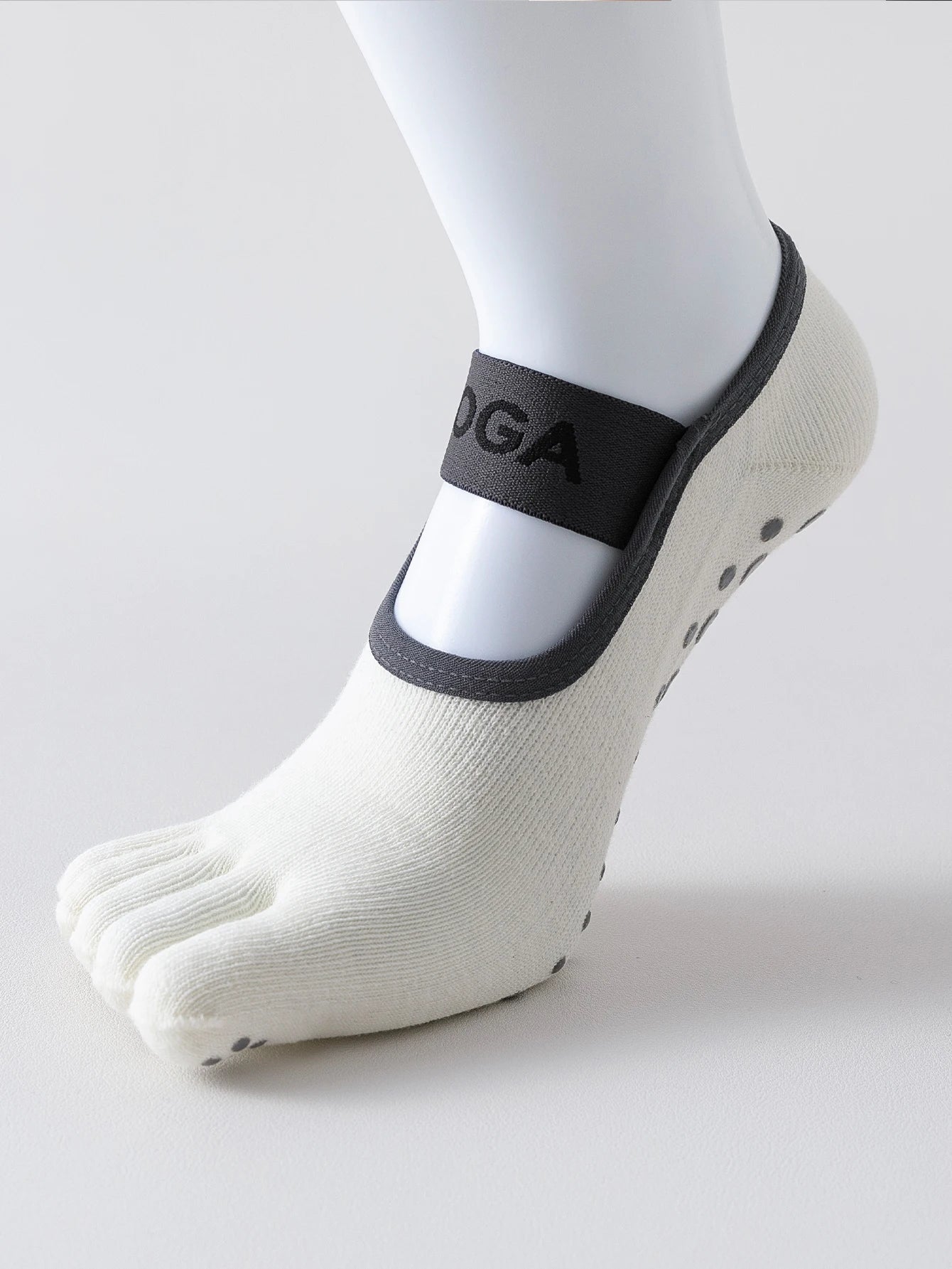 1 par de calcetines de cinco dedos para mujer, calcetines de yoga antideslizantes profesionales
