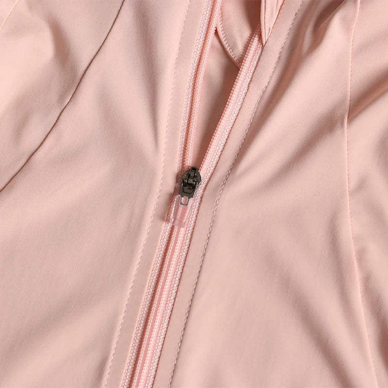 Chaqueta de cuello redondo de alta elasticidad