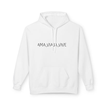 Ama, Viaja, Vive Hoodie — White Bicycle Lemon Wheel Sweatshirt