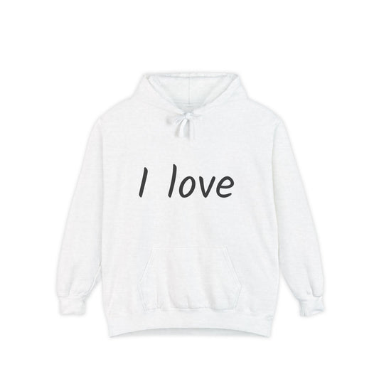 Hoodie - "I Love Yoga" Comfortable Garment-Dyed Pullover