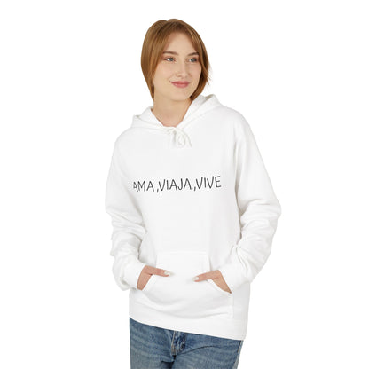 Ama, Viaja, Vive Hoodie — White Bicycle Lemon Wheel Sweatshirt