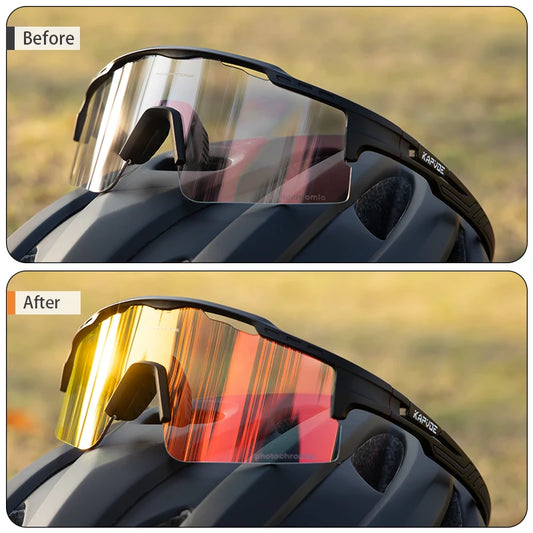 Lentes de sol fotocromáticos  UV 400 para actividades al aire libre.