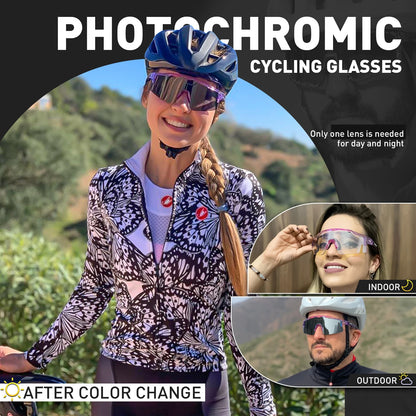 Lentes de sol fotocromáticos  UV 400 para actividades al aire libre.