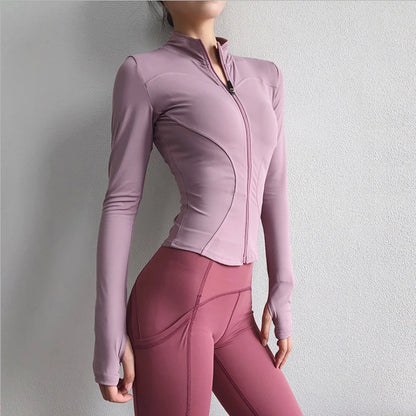 Chaqueta deportiva con cierre para mujer