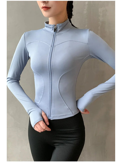 Chaqueta deportiva con cierre para mujer