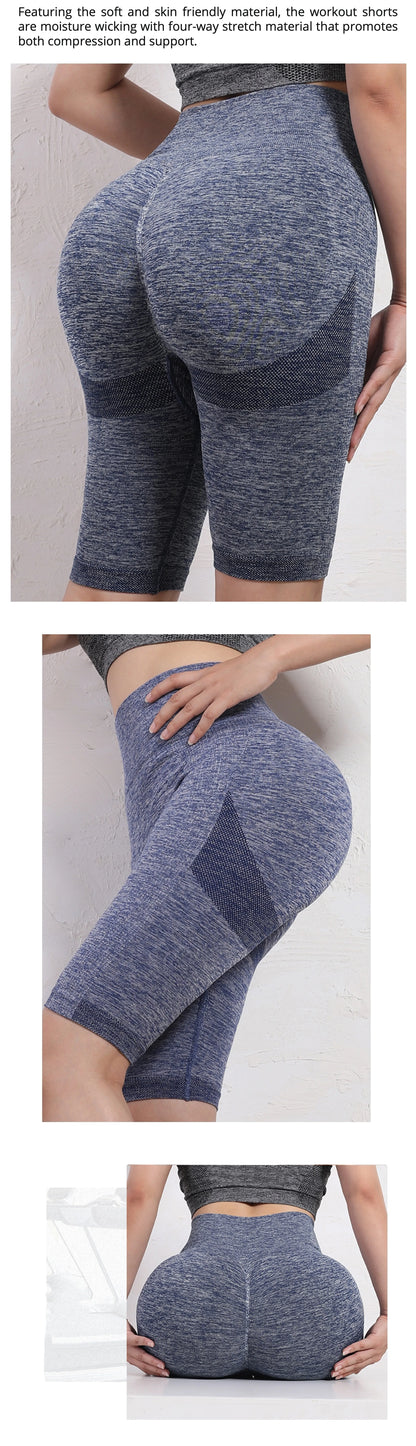 Pantalones cortos de yoga elásticos para mujer