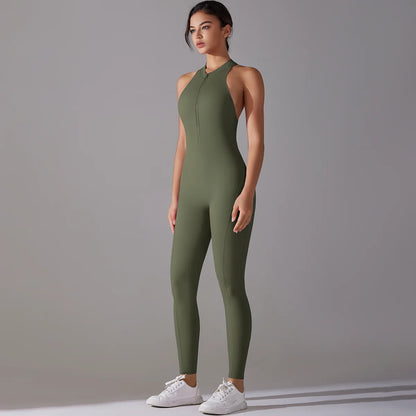 Bodysuits de yoga sin espalda para mujer
