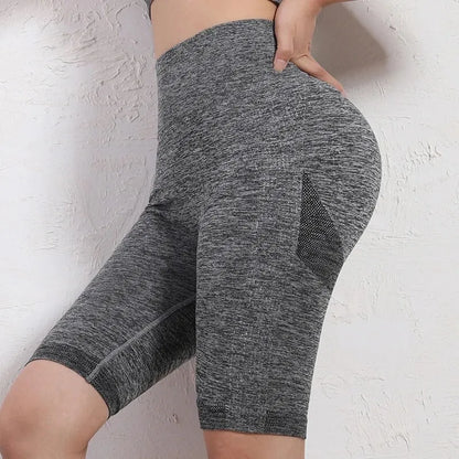 Pantalones cortos de yoga elásticos para mujer