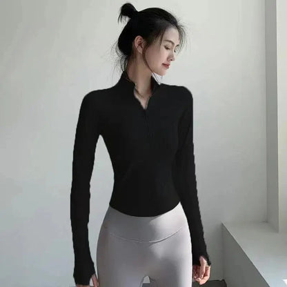 Chaqueta deportiva con cierre para mujer