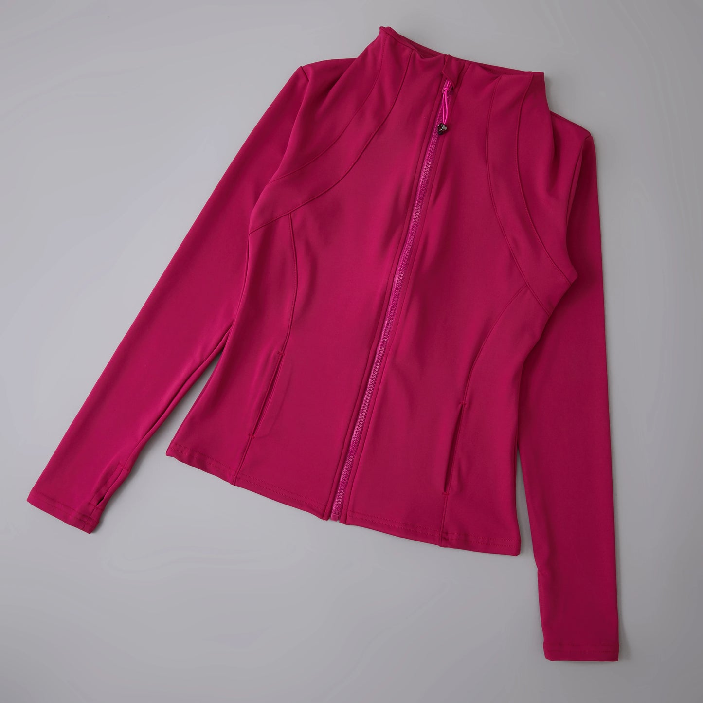 Chaqueta de cuello redondo de alta elasticidad