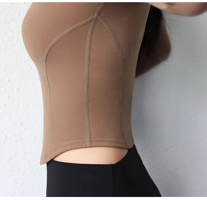 Chaqueta deportiva corta de yoga para mujer