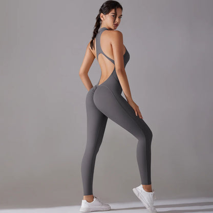 Bodysuits de yoga sin espalda para mujer