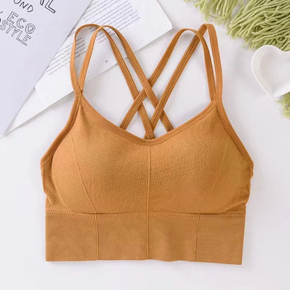 Sujetador deportivo para mujer con tirantes para Yoga