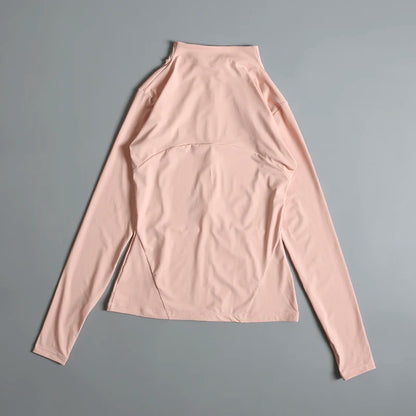 Chaqueta de cuello redondo de alta elasticidad