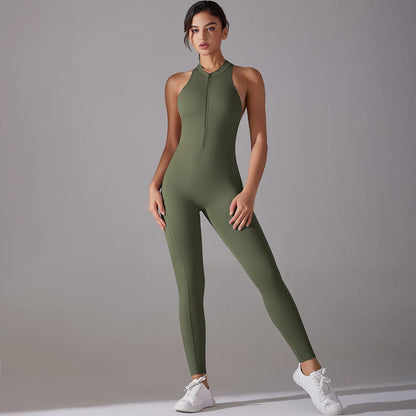Bodysuits de yoga sin espalda para mujer