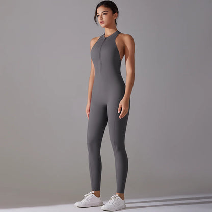 Bodysuits de yoga sin espalda para mujer