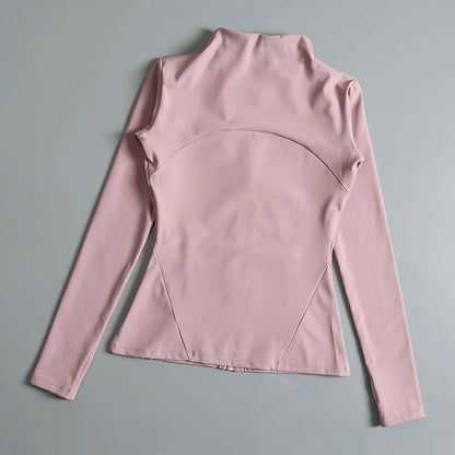 Chaqueta de cuello redondo de alta elasticidad