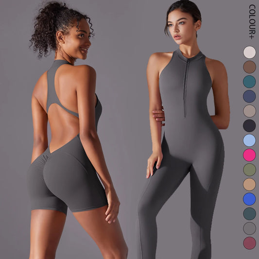 Bodysuits de yoga sin espalda para mujer