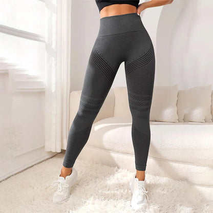 Leggings deportivos de cintura alta para mujer, sin costuras