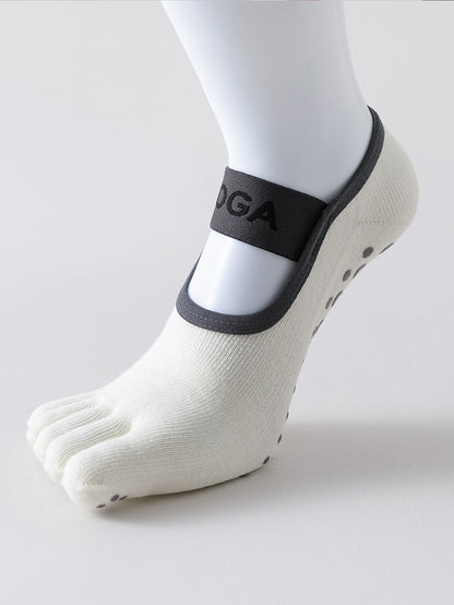1 par de calcetines de cinco dedos para mujer, calcetines de yoga antideslizantes profesionales